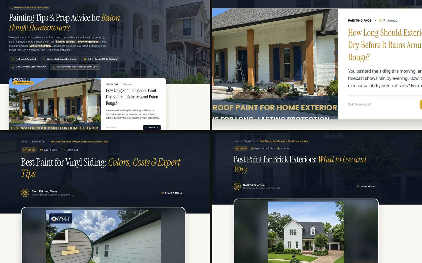 Resource library: painting tips hub, a featured guide and two exterior paint articles